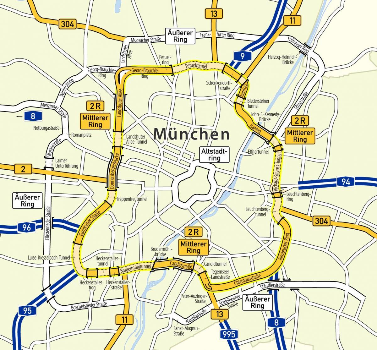 慕尼黑环的地图