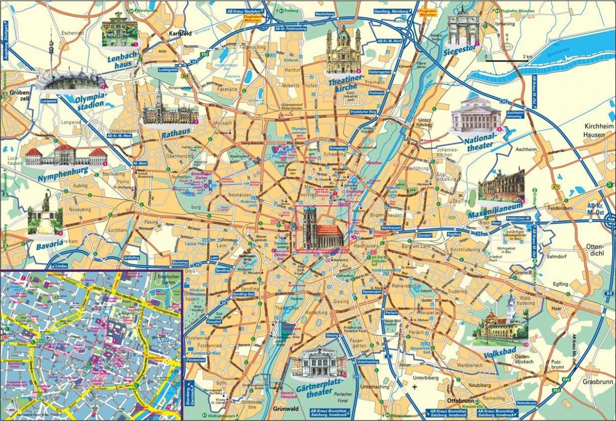 城市地图的慕尼黑德国