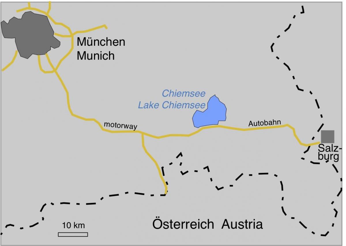地图ofmunich湖 