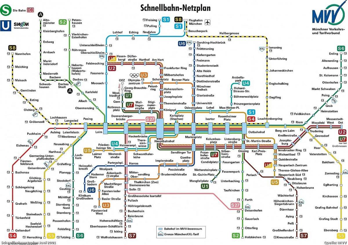 慕尼黑运输地图