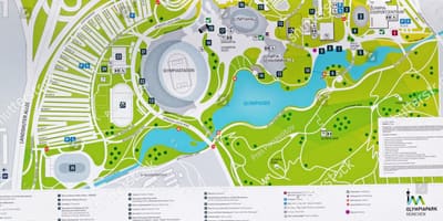 地图的慕尼黑奥林匹克公园