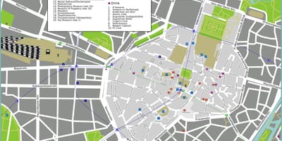 旅游地图慕尼黑点