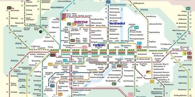 慕尼黑s bahn的地图