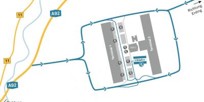 慕尼黑的机场租车的地图